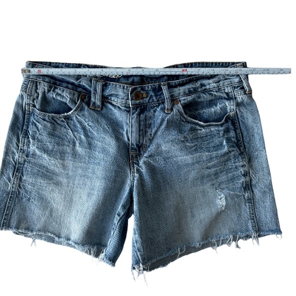 🌻4/$20 Madewell Distressed Bleached Cotton Jean Shorts Size 29 - Picture 6 of 16